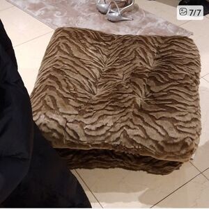 MASSIVE Bombay & Company Zebra Pattern Floor Cushion Pillow NWT